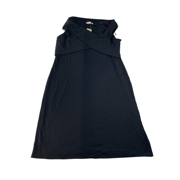 Women Michael Kors Black Ribbed Midi Dress Size 3X