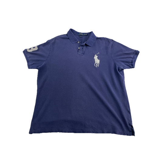 Mens Polo Ralph Lauren Size 2XL Navy Blue Collared Shirt