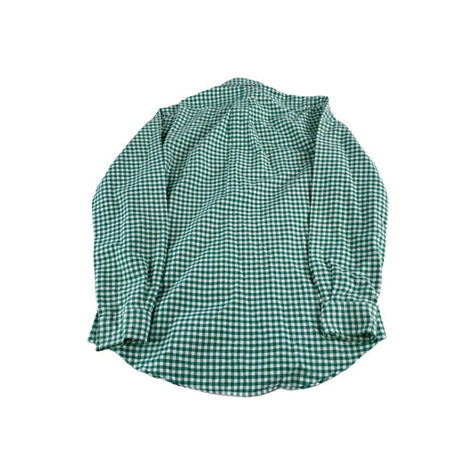 Mens Polo Ralph Lauren Green & White Gingham Button Down Shirt Size Small