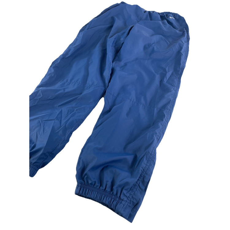 Youth Boys Vintage Nike Blue Nylon Windbreaker Track Pants Size L