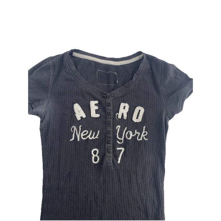 Henley Aero New York 87 Gray Women's Small
