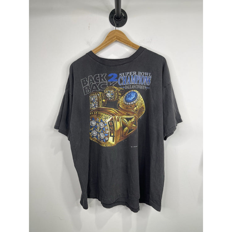 Vintage Salem 1994 NFL Dallas Cowboys Shirt Mens Super Bowl Champions Rings XL