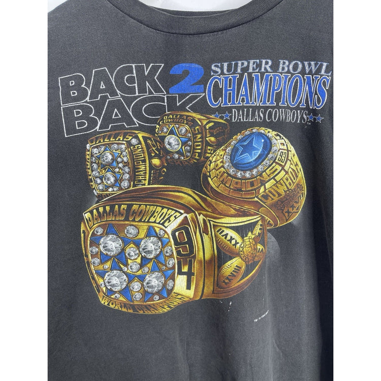 Vintage Salem 1994 NFL Dallas Cowboys Shirt Mens Super Bowl Champions Rings XL