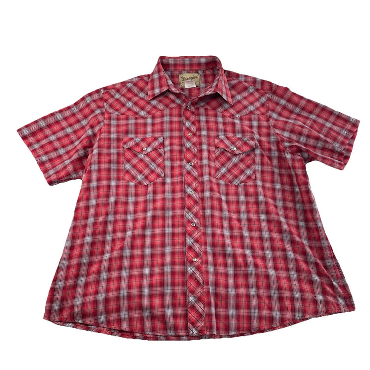 Mens Wrangler Multicolor Western Snap down Shirt Size 2Xl