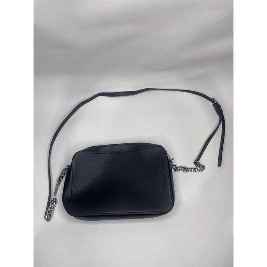 Michael Kors Jet Set Large East West Black Saffiano Leather Crossbody Handbag