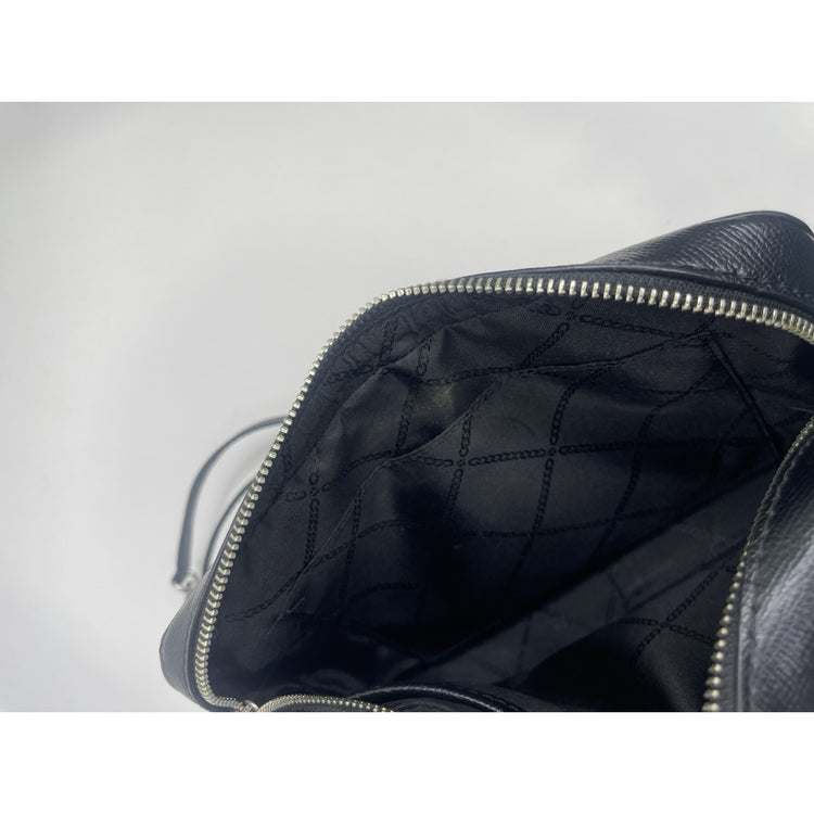 Michael Kors Jet Set Large East West Black Saffiano Leather Crossbody Handbag