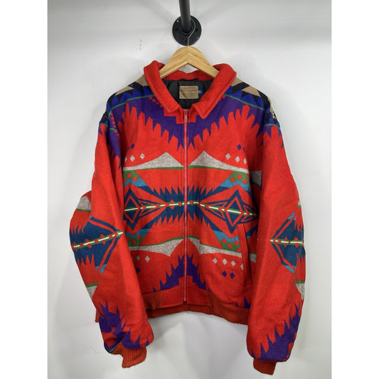 vintage pendleton wool aztec jacket size Xl