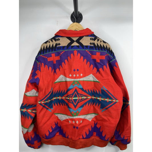 vintage pendleton wool aztec jacket size Xl