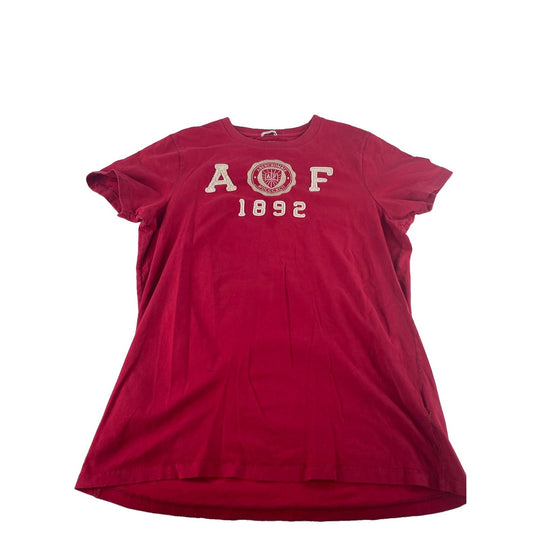 Mens Abercrombie & Fitch Red "A&F 1892" Graphic Muscle T-Shirt Size XL