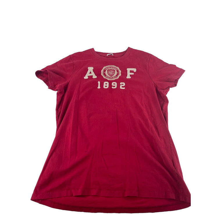 Mens Abercrombie & Fitch Red "A&F 1892" Graphic Muscle T-Shirt Size XL