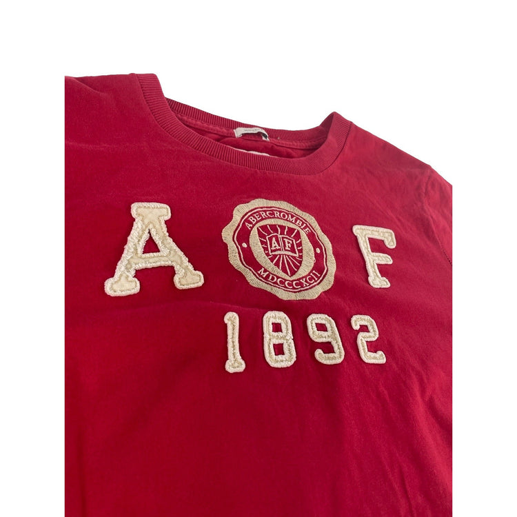 Mens Abercrombie & Fitch Red "A&F 1892" Graphic Muscle T-Shirt Size XL