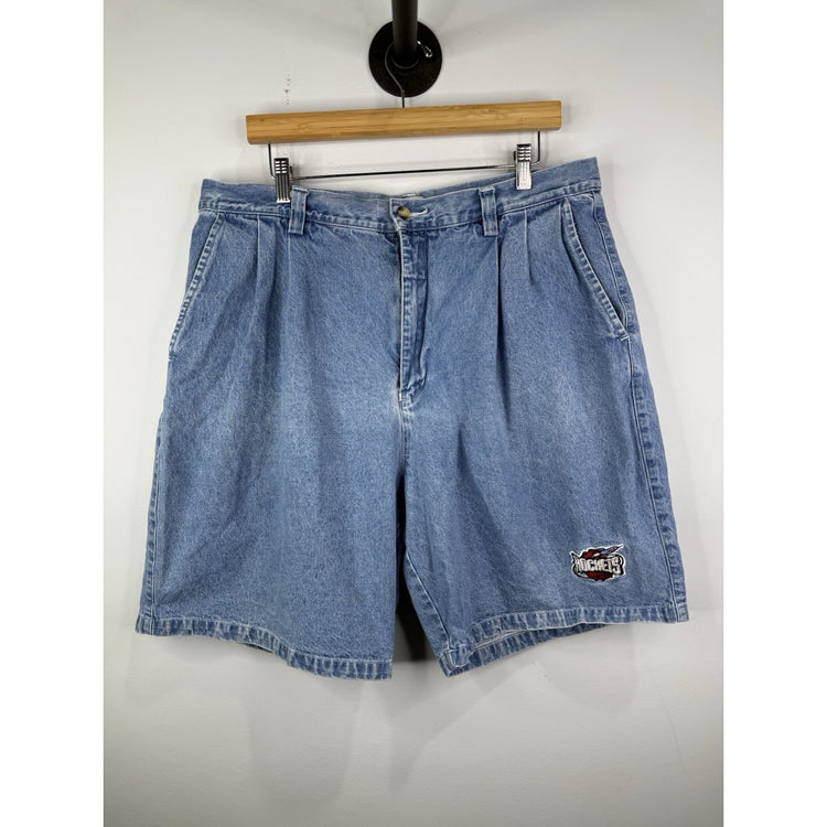 MENS EMBROIDERED DENIM LEE SHORTS