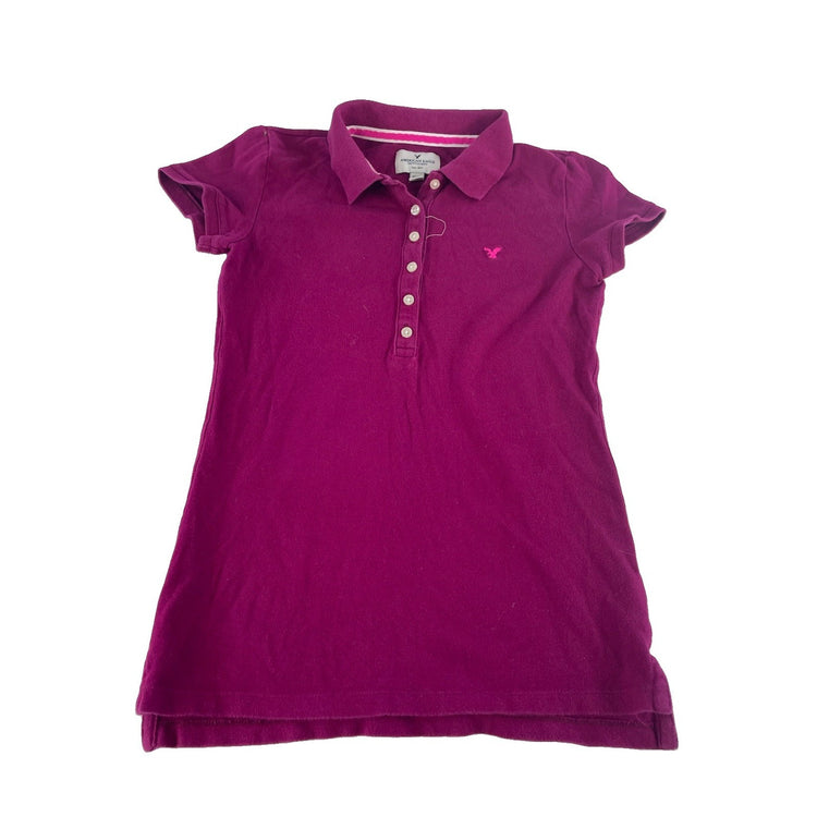 Womens American Eagle Outfitters Purple Polo Shirt Size XS/TP