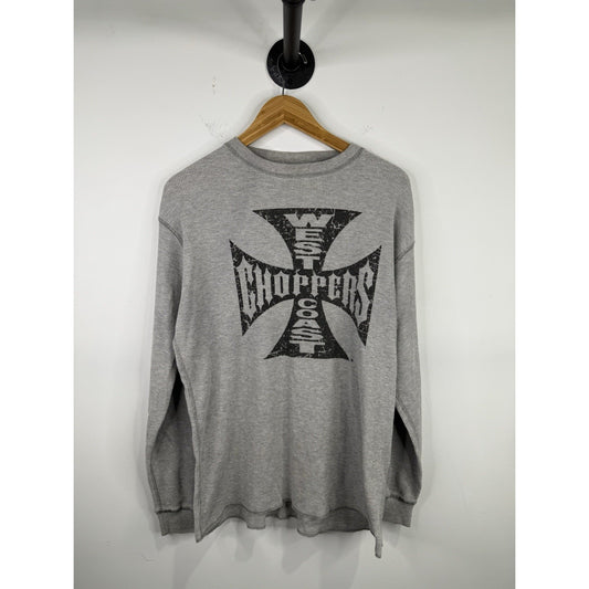 Mens West Coast Choppers Thermal Long Sleeve T-shirt Size L
