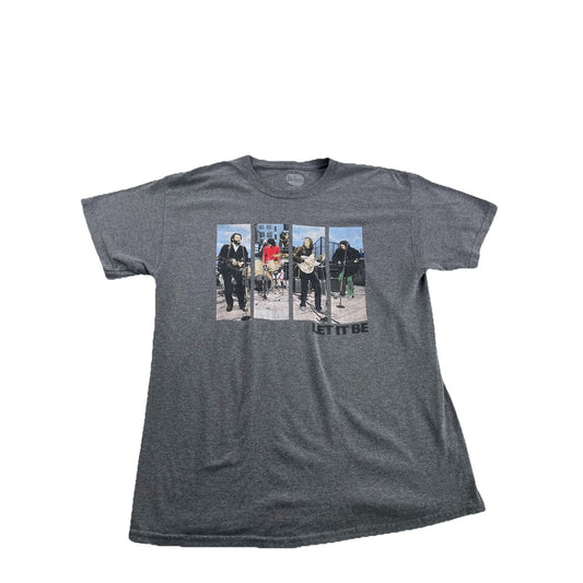 Mens Vintage The Beatles Grapic Gray Tee Size L