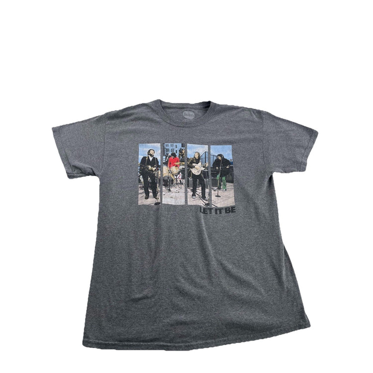 Mens Vintage The Beatles Grapic Gray Tee Size L