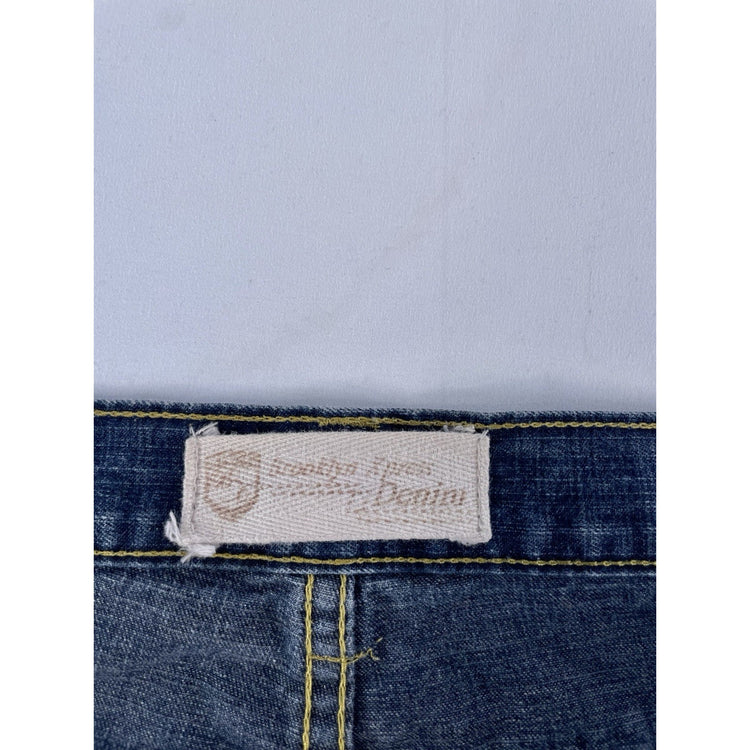Mens Vintage Brooklyn Xpress Relaxed Fit Wide Leg Denim Blue Jeans Size 40x34