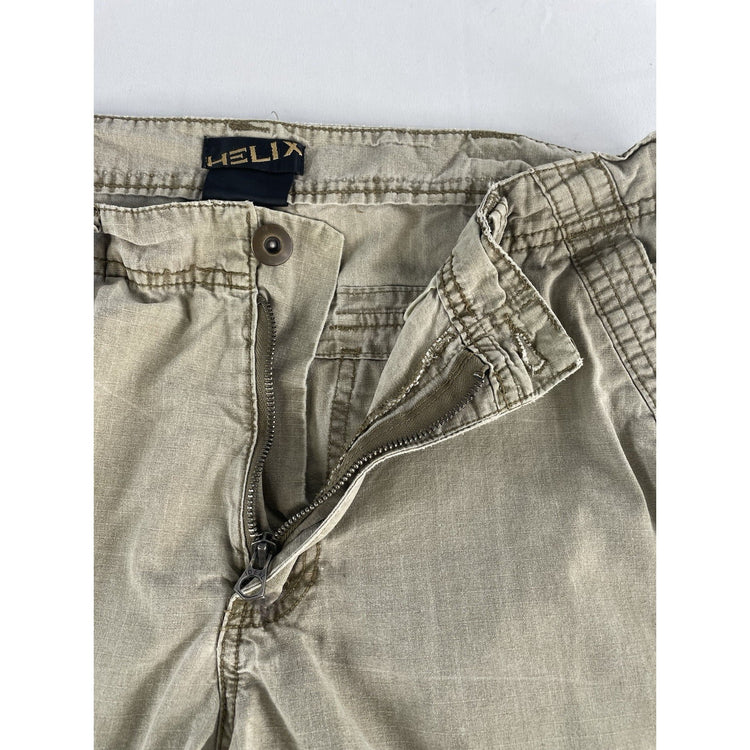 Mens Helix Khaki Cargo Shorts Size 34