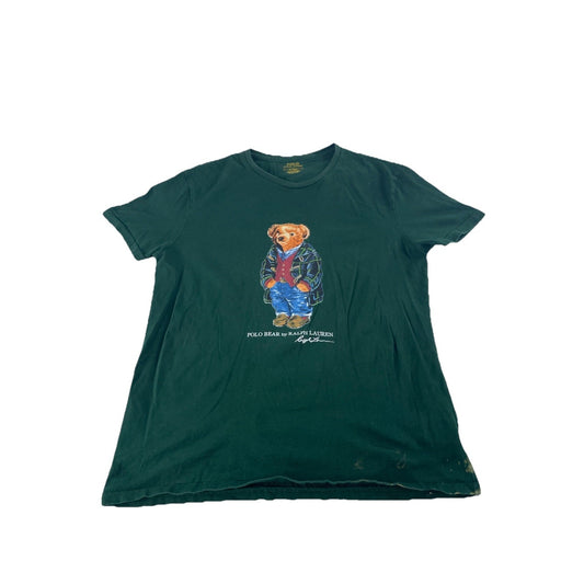 Mens Ralph Lauren Green ‘Polo Bear’ Graphic T Shirt Size Medium