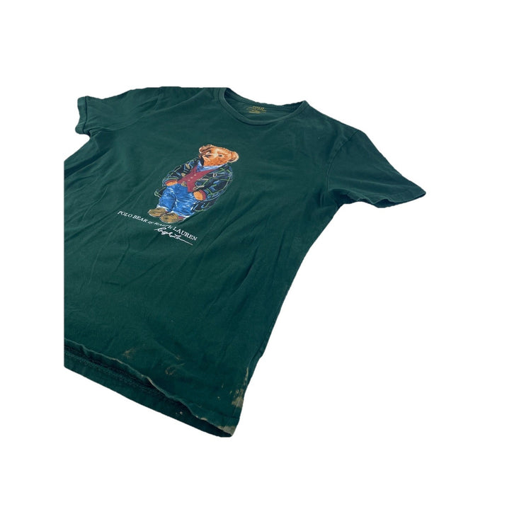 Mens Ralph Lauren Green ‘Polo Bear’ Graphic T Shirt Size Medium