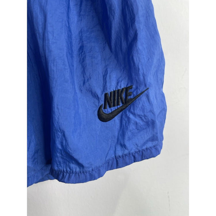 Men’s Vintage 90s Nike Swoosh Mesh Lined Swim Gym Shorts Blue Nylon Sz M