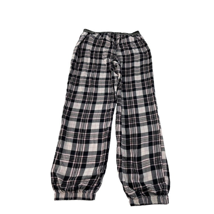 Womens Victorias Secret Black & Pink Plaid Sleep Pants Size Small