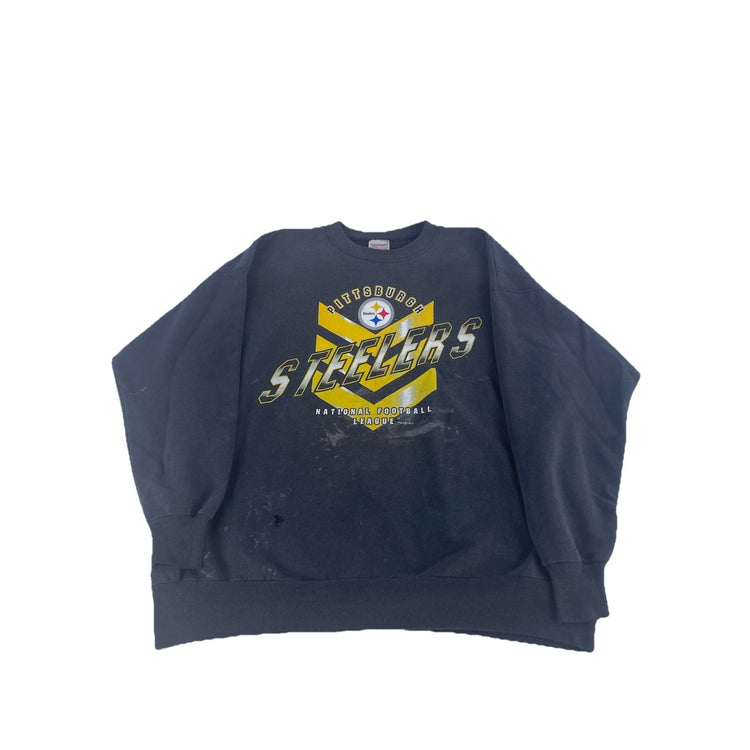 Men’s Vintage 90s Distressed Pittsburgh Steelers Crewneck Sweatshirt Size Xl