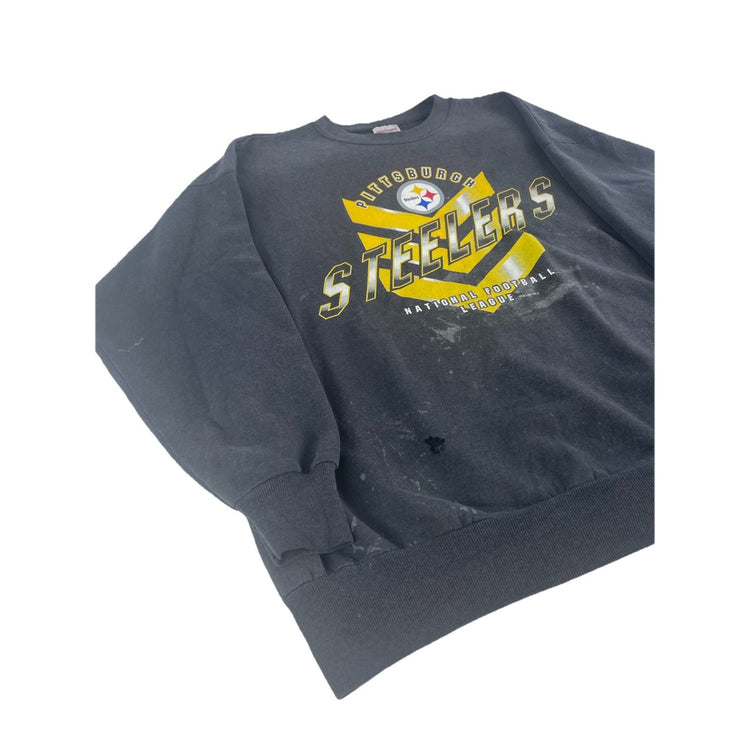 Men’s Vintage 90s Distressed Pittsburgh Steelers Crewneck Sweatshirt Size Xl