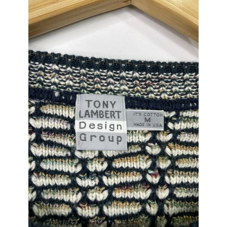 Mens Vintage Tony Lambert Pullover Cosby Sweater Sz Medium