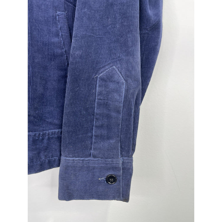 Men’s VTG FFA Jacket Blue Navy Corduroy Texas Greenville Chainstitch Sz 36