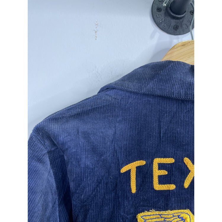 Men’s VTG FFA Jacket Blue Navy Corduroy Texas Greenville Chainstitch Sz 36