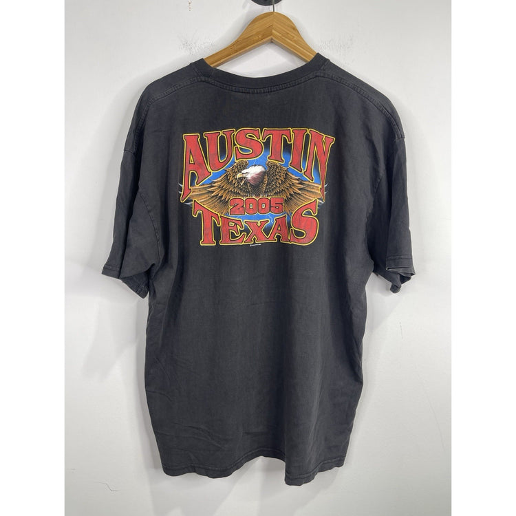 Men’s Good Sports Short Sleeve “Burn One Up” Skeleton Rider T Shirt Size XL