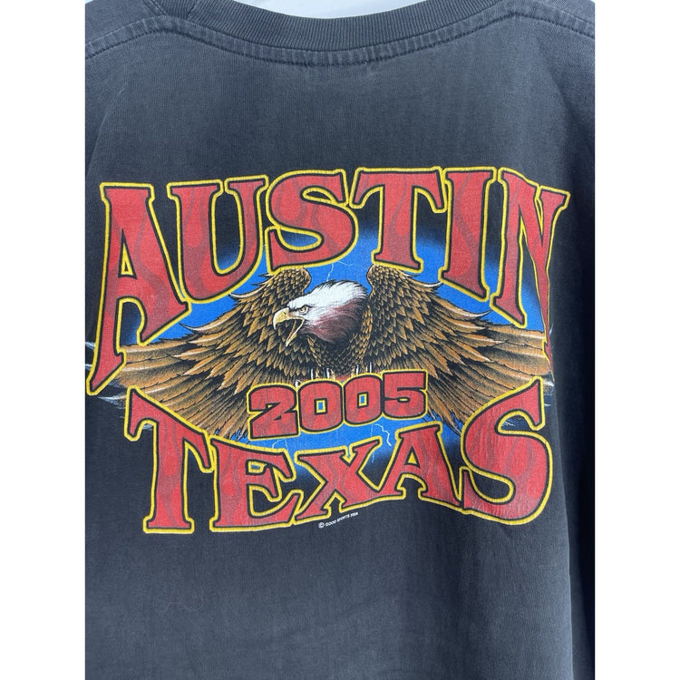 Men’s Good Sports Short Sleeve “Burn One Up” Skeleton Rider T Shirt Size XL
