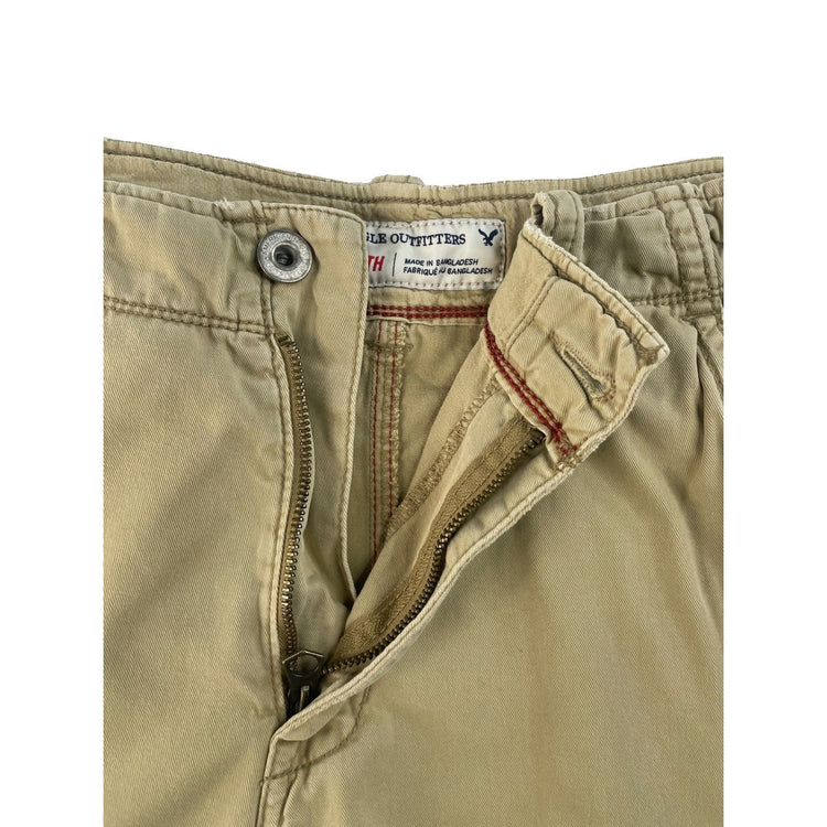 Mens American Eagle Khaki Cargo Shorts Size 34