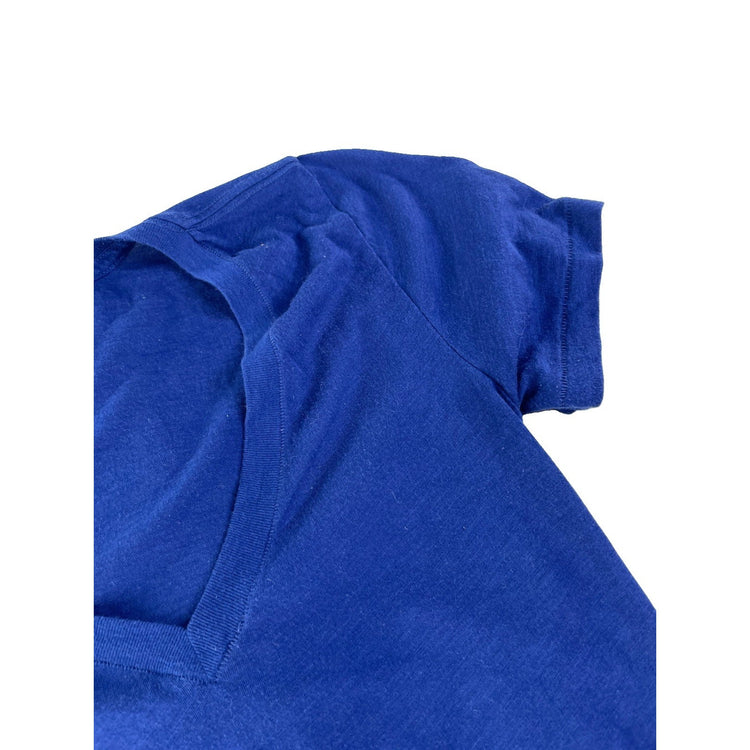 Womens PINK Victorias Secret Blue V Neck T Shirt Size Small