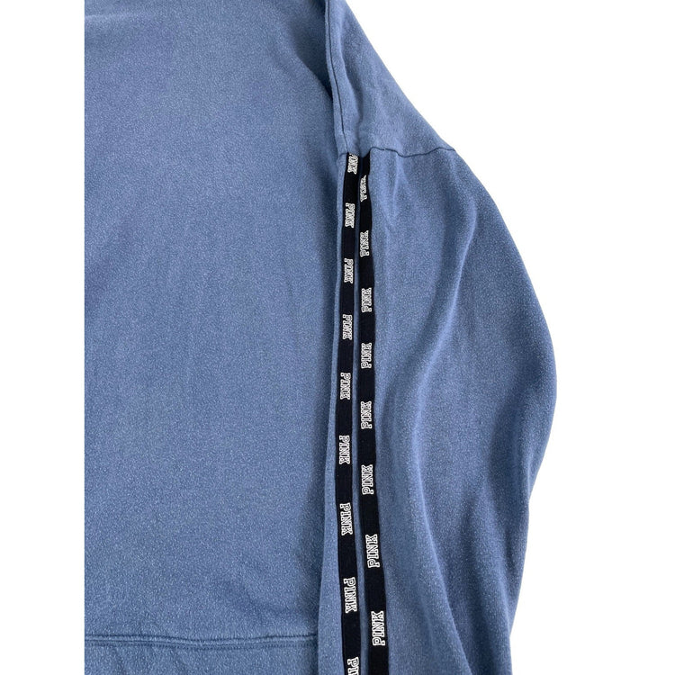 Women PINIK Victoria Secret Blue Crewneck Sweatshirt Large Logo Size M