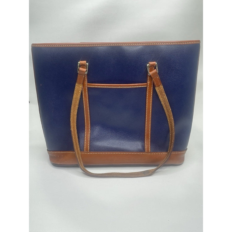 Blue Dooney & Bourke Textured Whitney Leather Shoulder Bag Tote