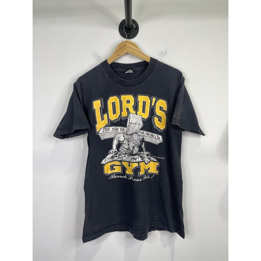 Men’s 90s Vintage Jesus Tee Living Epistles Lords Gym Double-Sided T Shirt Sz L