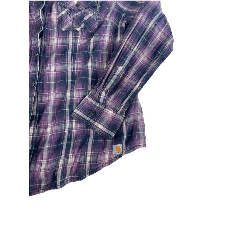 Girls Carhartt Classic Plaid Multicolor Longsleeve Button-Up Shirt Size Xl