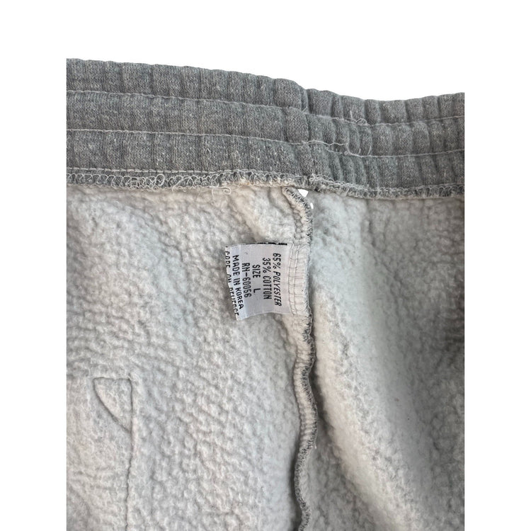 Men Vintage Damage Clothing Graphic Sweatpants Joggers Gray Size L