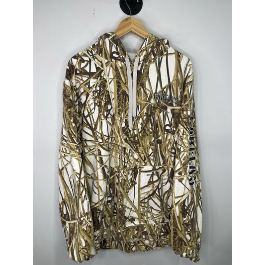 Vintage Mens Outerwear Cabelas Camo Print Hoodie Sz XL