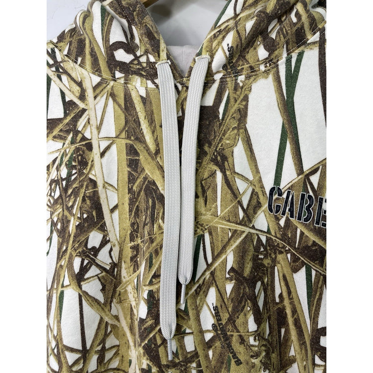 Vintage Mens Outerwear Cabelas Camo Print Hoodie Sz XL