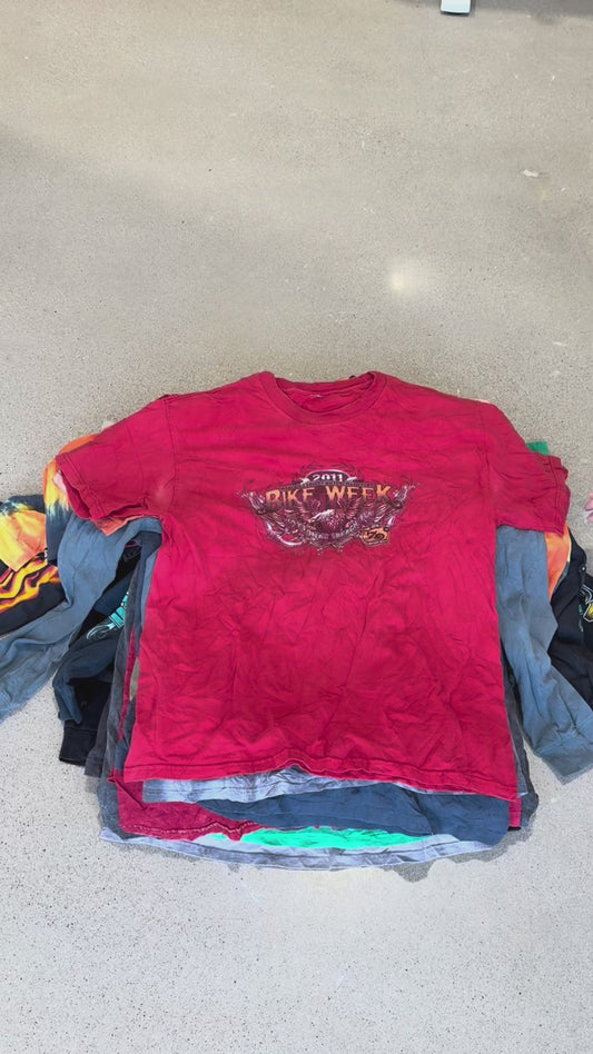 Men's Harley Davidson Tops 38 Item Lot