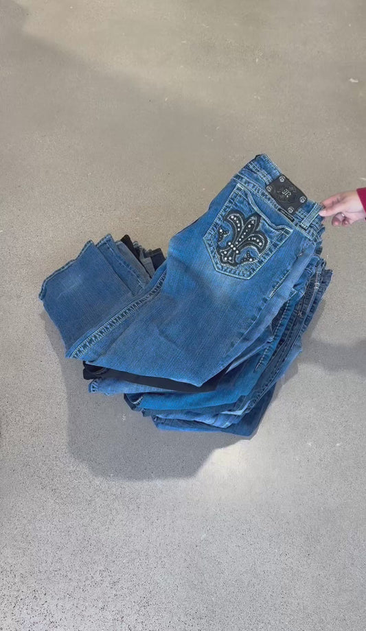 Women's Y2K Denim Jeans 19 Item Lot