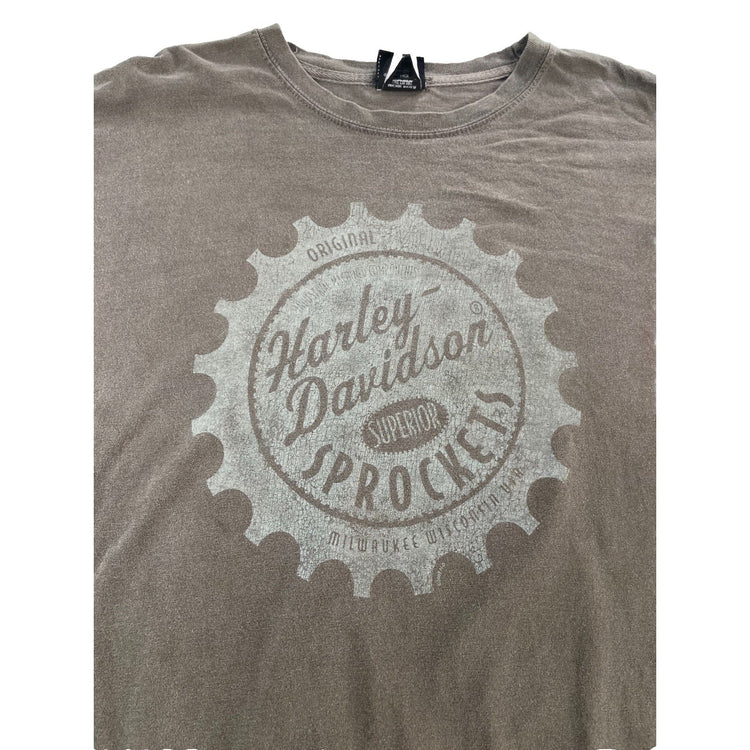 Mens Harley Davidson’s Motorcycle Brown Longsleeve “Owen’s” Shirt Size Xl
