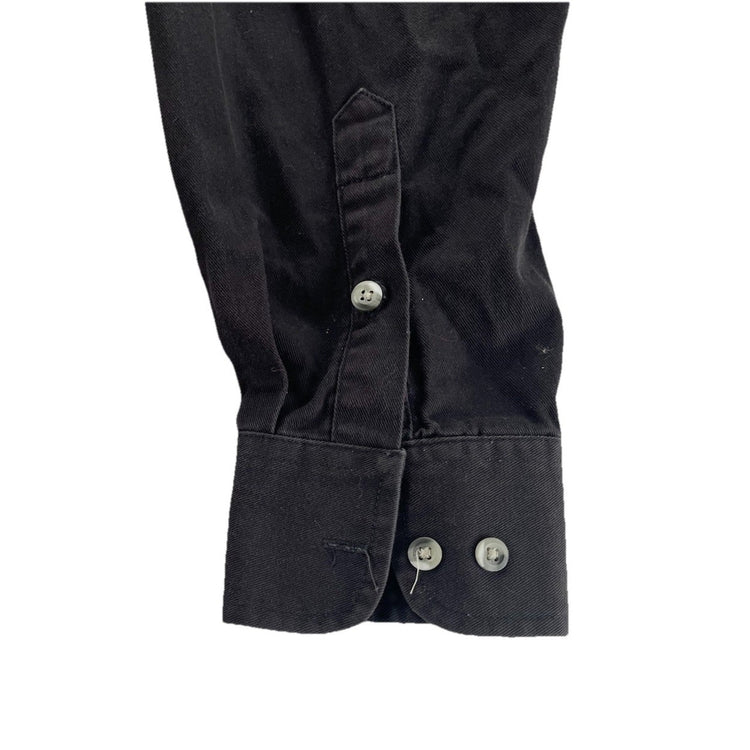 Men’s Wrangler Classic Western Black ButtonUp LongSleeve Work Shirt Size 16 1/2