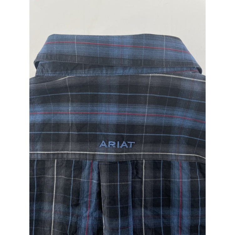 Mens Ariat Pro Series Classic Plaid LongSleeve ButtonUp Shirt Size M