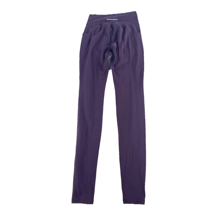 Womens Alphalete Alphalux Purple Pocket Leggings Pants Size XS