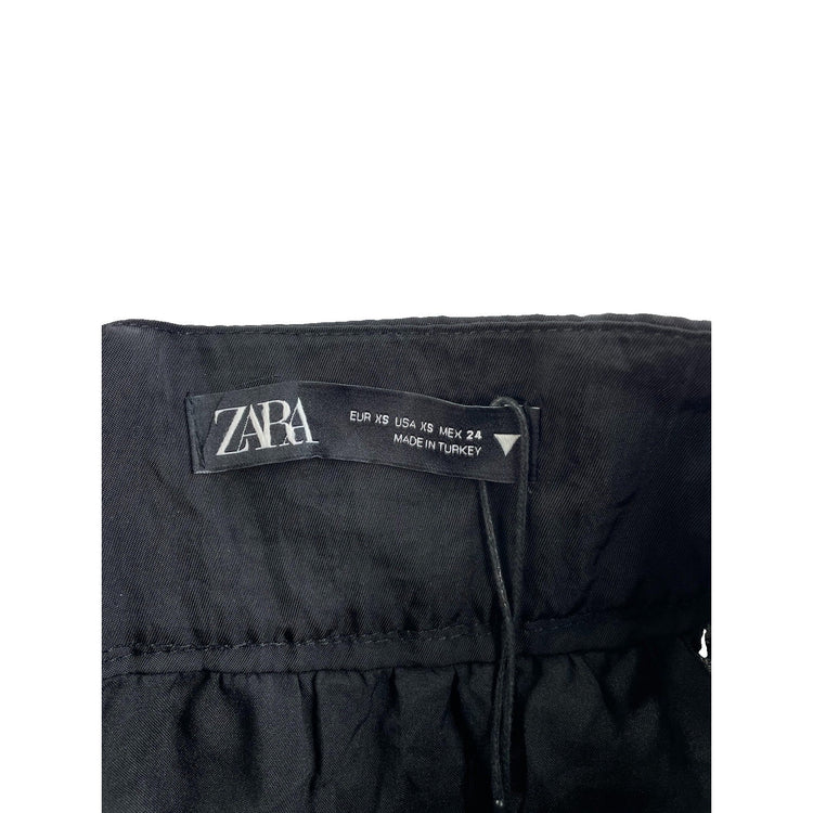 Women Zara Black Bubble Mini Skirt Size XS