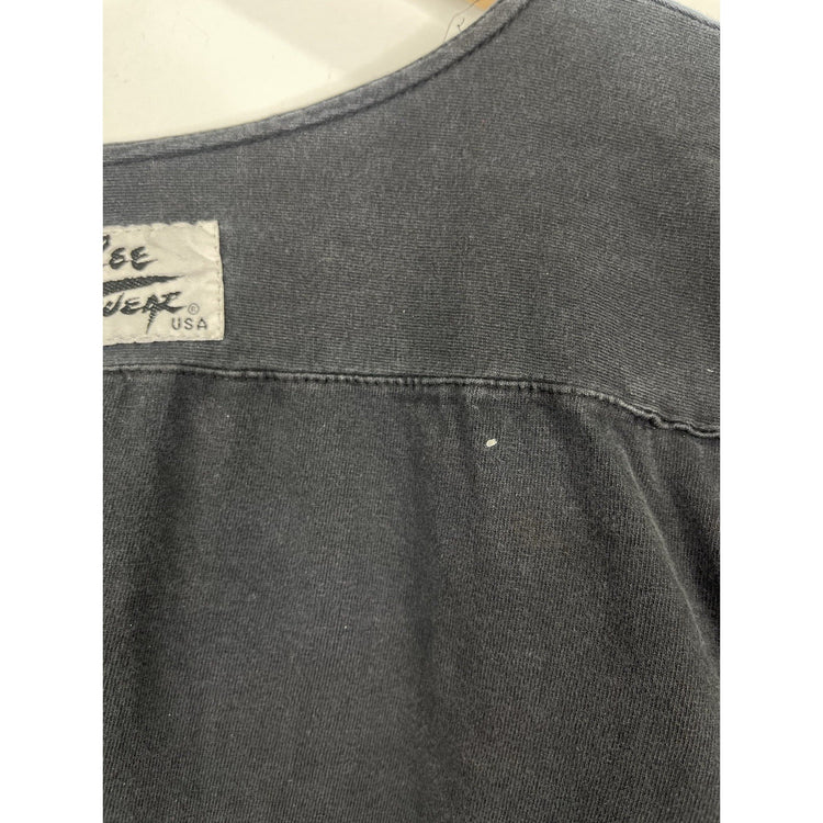 Cra Zee Wear USA Black  muscle crop top t-shirt body building Size 2XL/6
